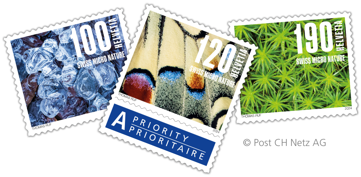 Offizielle Briefmarken der Serie  Naturmuster von Thomas Ruf